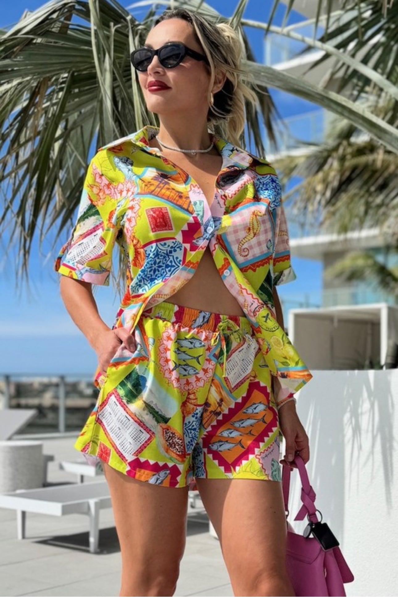 Postcard Patch Shirt & Shorts