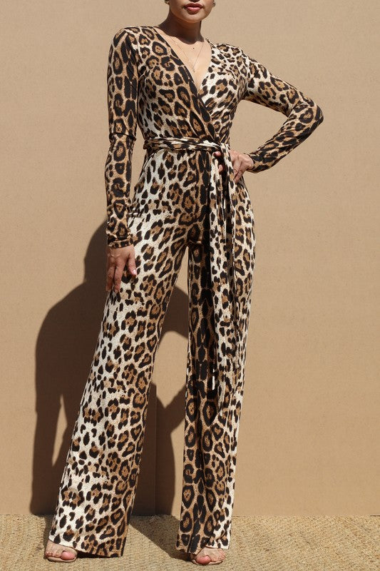 Leopard Knit Jumpsuit