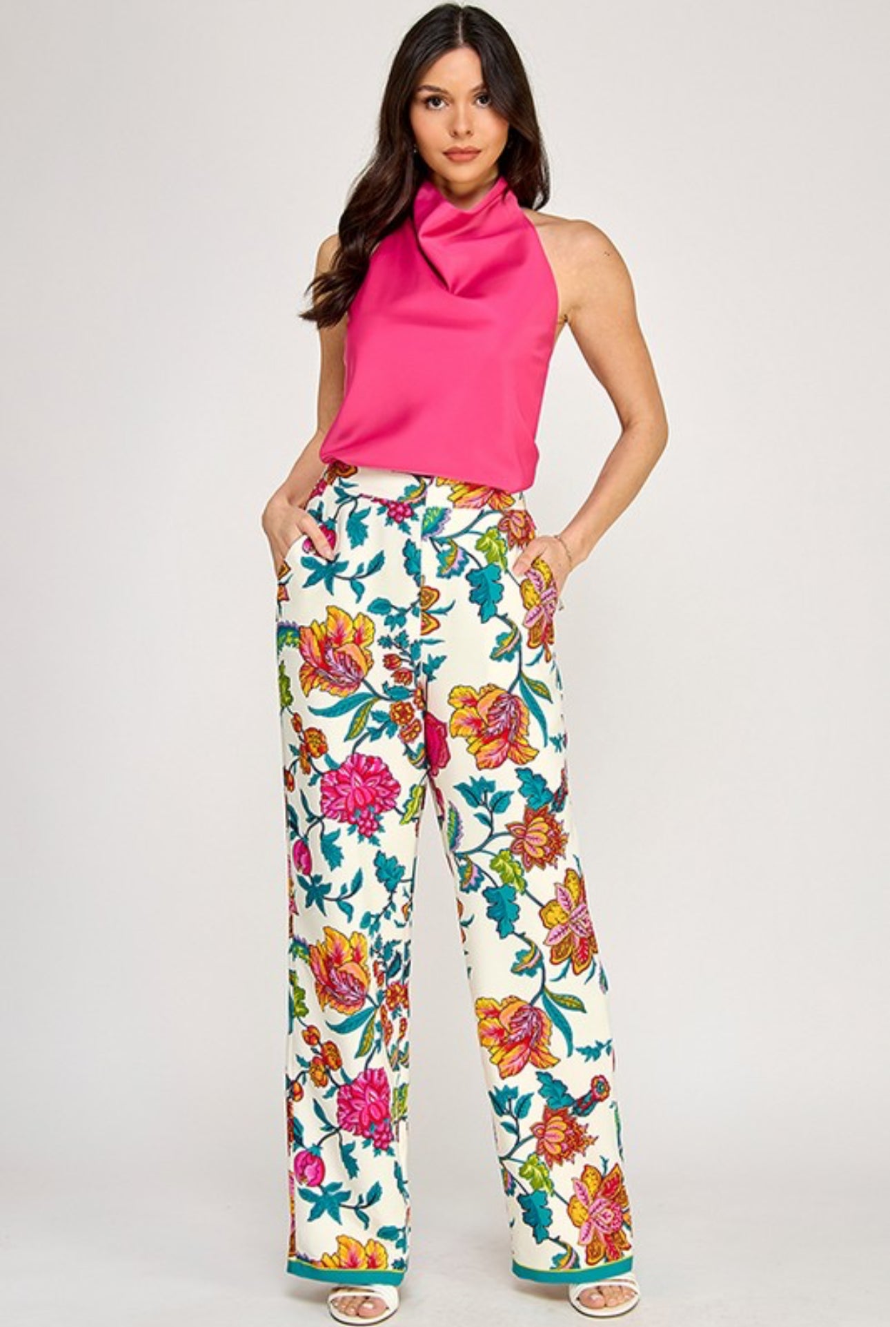 Printed Straight Leg Pants