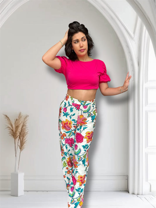 Printed Straight Leg Pants