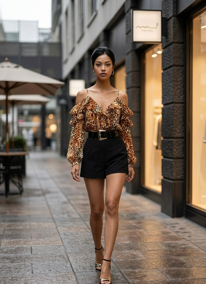 Animal Print Fashion Romper